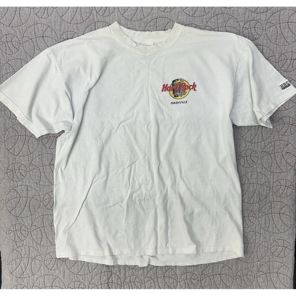 Hard Rock Cafe Nashville VTG 90's Heavy Tee / Worn & Distressed / XL / USA - Picture 2 of 9